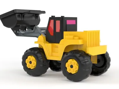 Toy Bulldozer 3D model
