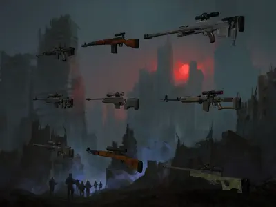 Sniper Pack Rigged 3D model