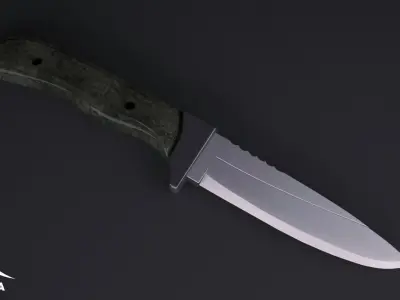 Knife two knives 3D model