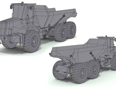 Dump Truck Low-poly 3D model order