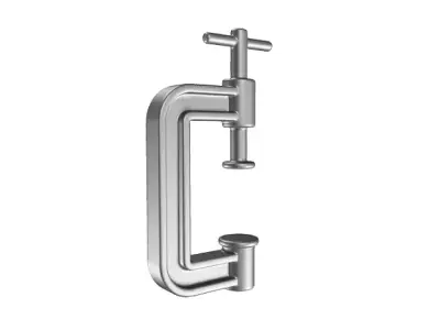 Mechanical Clamp Low-poly 3D model