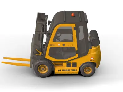Forklift Truck Low-poly 3D model buy