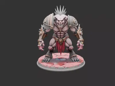Bone Plated War Beast Low-poly 3D model