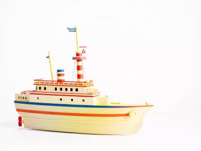 Colorful Toy Ship model pack Low-poly 3D model