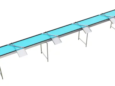 Volume Sorting Conveyor Low-poly 3D model purchase