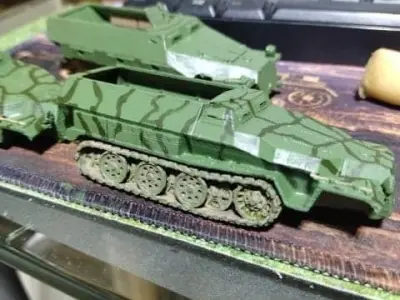 troop transport tracks vehical 3D print model