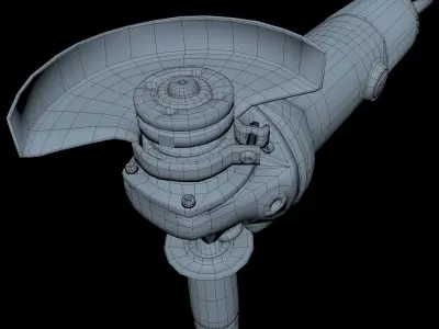 Angle Grinder Low Poly Low-poly 3D model