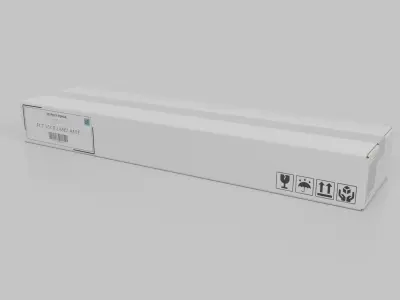 White Cardboard Box R-281 - Rigged and Customizable Low-poly 3D model