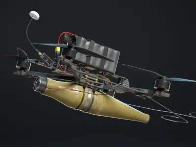 FPV Drone Kamikaze 10 Inches  Low-poly 3D model