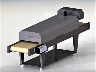 Thermal tunnel for screen printing 3D model