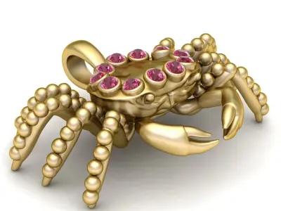 CRAB INSECT PENDANT 3D PRINTABLE MODEL 3D print model