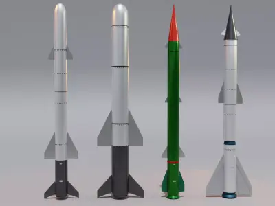 Missile Free low-poly 3D model