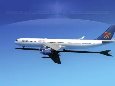 Airbus A340-600 Egypt Air 3D model
