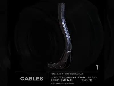 22 Cables SUBD 3D model