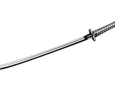 katana samurai sword 3D model 9