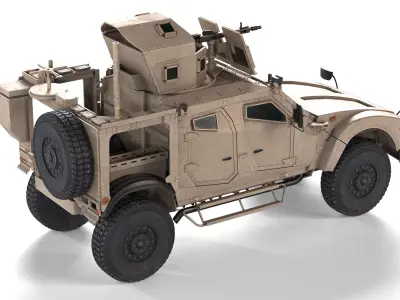 Oshkosh M ATV Ambush Protected Vehicle Low-poly 3D model