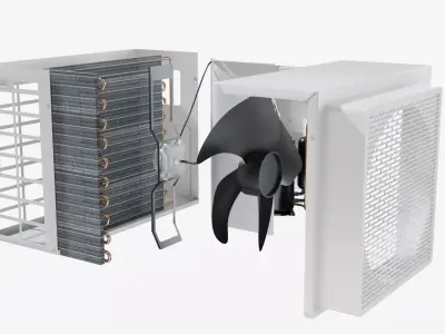 Air conditioner Outdoor Unit Condenser Unit Low-poly 3D model