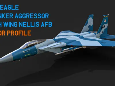 F-15 Eagle With 11 Different Textures Low-poly 3D model