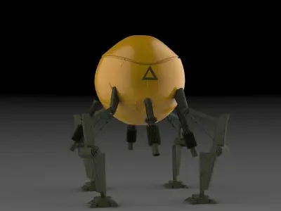 War robot  Low-poly 3D model purchase