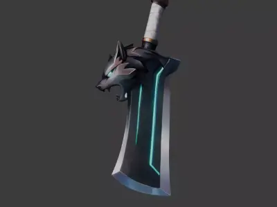 Shadow Wolf Sword 3D model