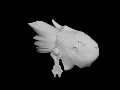 Chocobo Helmet Low-poly 3D model