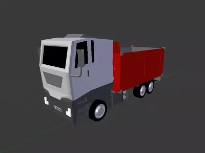Low Polly Truck Model Low-poly 3D model