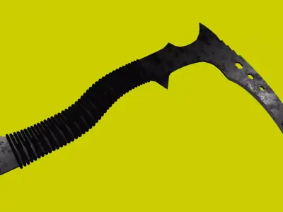 Sickle Blade Low-poly 3D model