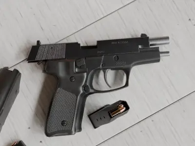 Military and police pistol CZ-99 Low-poly 3D model