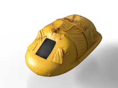 Aircraft Emergency Life Raft Free low-poly 3D model