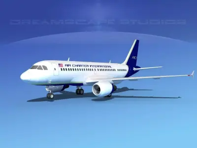 Airbus A319 Air Charter Intl 3D model
