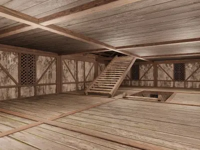 Medieval Houses 37- 4K Textures Game Ready Low-poly 3D model
