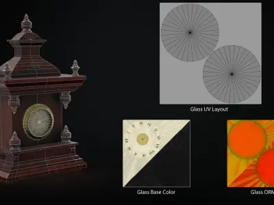 Antique Clock 3D model