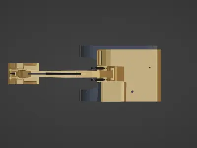 Excavator Low-poly wooden machine Low-poly 3D model