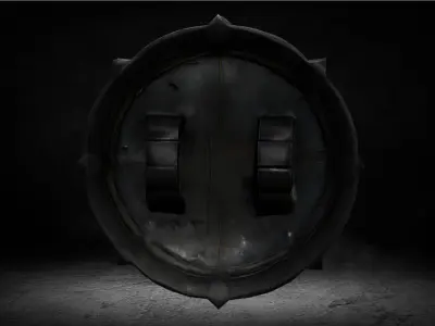 Medieval Aegis Magic Shield Low-poly 3D Model Low-poly 3D model