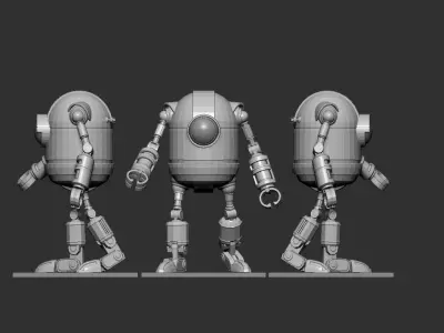 Robot from video game borderlands Free low-poly 3D model