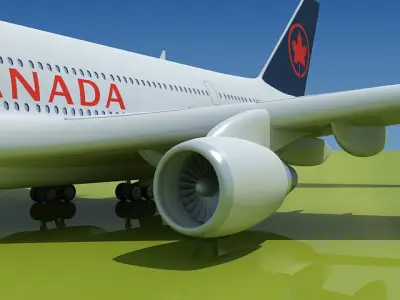 Airbus A380 Air Canada 3D model