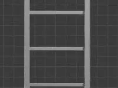 Industrial storage shelf 3D model