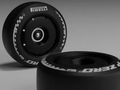 F1 Pirelli P Zero HOT Racing Tire 3D Model 3D model