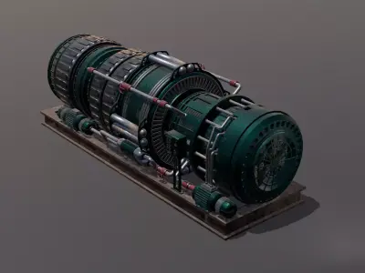 Machinery Devices pack Low-poly 3D model