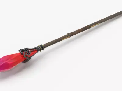 Staff V3 PBR Low-poly 3D model