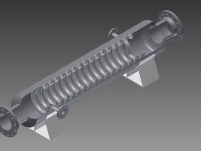 Tubular Heat Exchanger Free 3D model