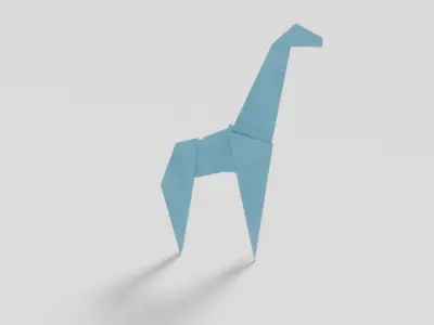 Origami Giraffe Low-poly 3D model