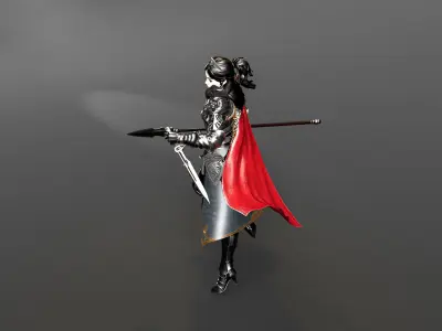 female warrior 3D model