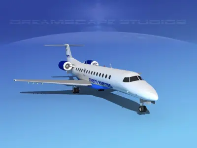 Embraer ERJ-135 Miami Express 3D model
