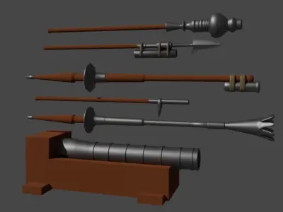 Early Firearms Asset Pack 3D model