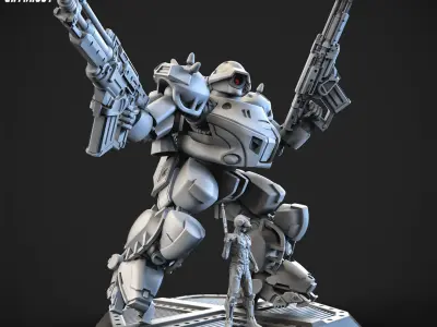 Overweight Gear Jaeger 75mm Plus Pilot 3D print model