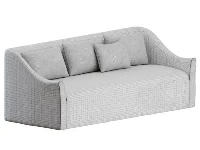 mid-century old sofa 3D model