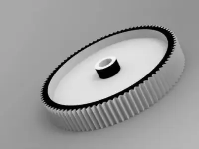 DC motor wheel  Free 3D model