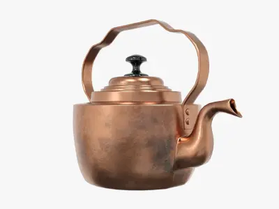 Tea Kettle - Victorian Antique Low-poly 3D model