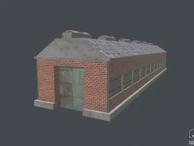 Warehouse 01 Low-poly 3D model